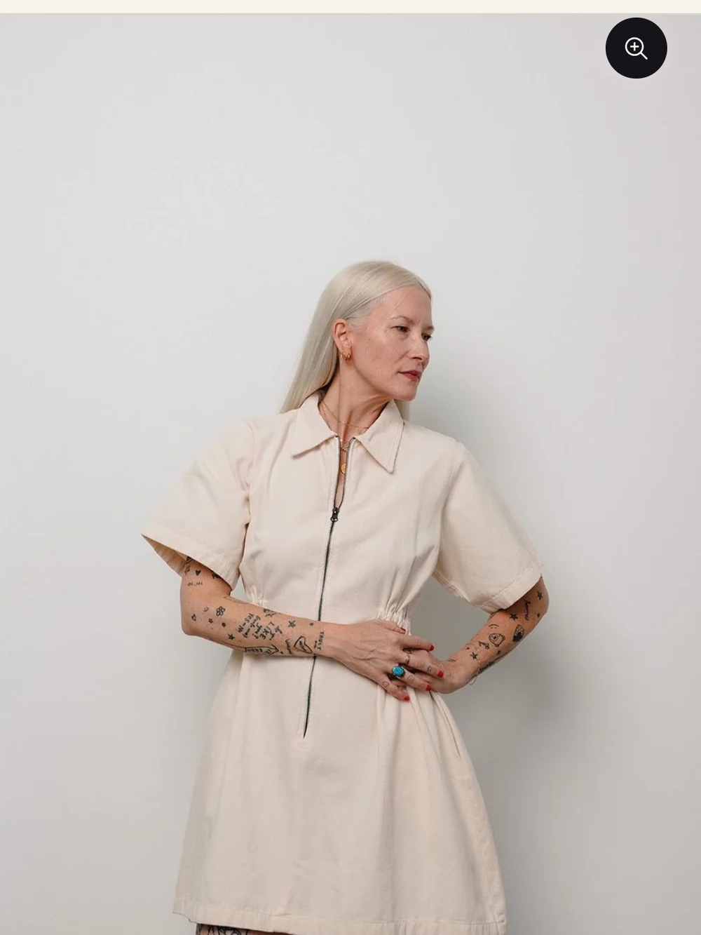 Noble Utility Dress In Oatmilk